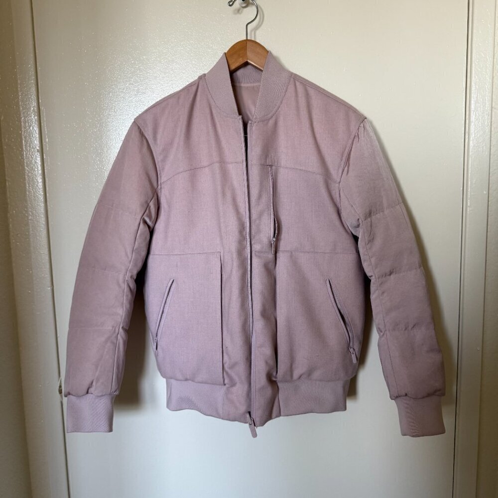Lululemon Roam Far Reversible Wool Bomber Jacket In Porcelain Pink US 2​​​​ - Picture 6 of 8